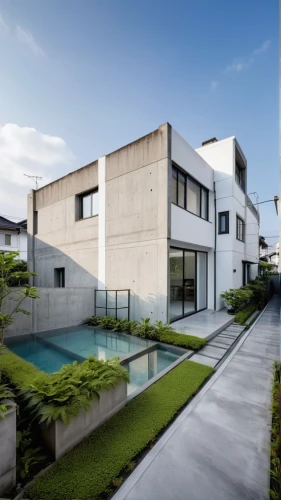 japanese architecture,modern house,modern architecture,residential house,asian architecture,cubic house,cube house,dunes house,archidaily,residential,exposed concrete,kirrarchitecture,chinese architecture,core renovation,concrete construction,concrete blocks,arhitecture,roof landscape,glass facade,house shape,Photography,General,Realistic