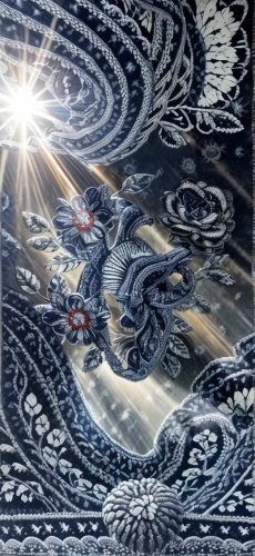silver octopus,tapestry,silver lacquer,fractals art,foil,fractalius,serpent,scorpio,silver,motifs of blue stars,brahma,fractal environment,escher,black dragon,aquarius,aluminium foil,shamanic,astral traveler,rug,batik