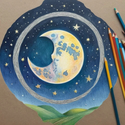 colored pencil background,moon and star background,color pencil,color pencils,colored pencil,watercolor pencils,stars and moon,the moon and the stars,coloured pencils,colour pencils,colored pencils,moons,moon and star,small planet,celestial bodies,pencil color,jupiter moon,lunar,solar system,space art,Conceptual Art,Daily,Daily 17