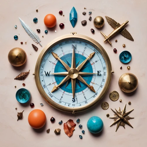 new year clock,orrery,compass direction,wall clock,sand clock,quartz clock,compass,compasses,clock face,bearing compass,magnetic compass,clock,hanging clock,klaus rinke's time field,clockmaker,time spiral,chronometer,watchmaker,world clock,still life photography,Unique,Design,Knolling