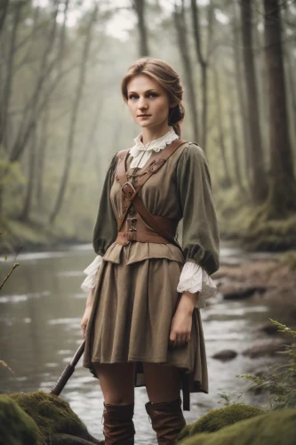 digital compositing,the blonde in the river,girl in a historic way,celtic queen,joan of arc,piper,girl on the river,female doctor,fae,girl with gun,nora,fairy tale character,the wanderer,gamekeeper,newt,fable,photo manipulation,eglantine,lilian gish - female,girl in a long,Photography,Cinematic