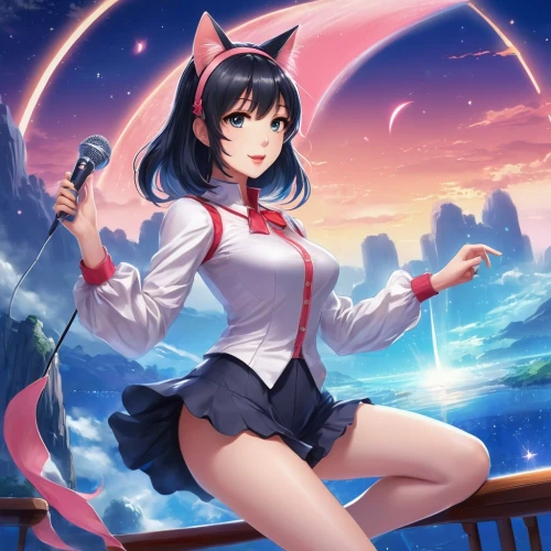 nyan,sakura background,japanese sakura background,anime japanese clothing,calico cat,fantasia,domestic short-haired cat,cat ears,calico,torii,cg artwork,luna,sakura,cat kawaii,ganai,would a background,ursa,meko,nico,poi,Illustration,Realistic Fantasy,Realistic Fantasy 01