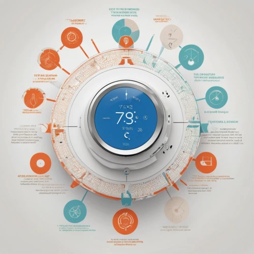 smart home,thermostat,internet of things,smarthome,vector infographic,infographic elements,home automation,temperature controller,temperature display,nest easter,radio clock,barometer,systems icons,thermometer,circle icons,household thermometer,chronometer,net promoter score,user interface,hygrometer,Unique,Design,Infographics