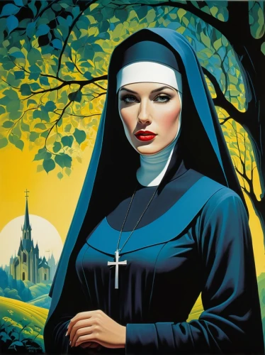 the nun,nun,seven sorrows,carmelite order,nuns,benedictine,gothic portrait,portrait of christi,mary 1,to our lady,priest,the prophet mary,the magdalene,catholic,church painting,mary,catholicism,convent,fatima,all the saints,Illustration,Vector,Vector 09