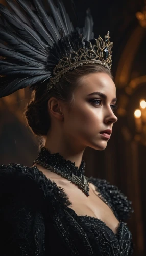 headdress,feather headdress,headpiece,queen of the night,crowned,crow queen,queen crown,crowning,celtic queen,imperial crown,gold crown,the crown,the carnival of venice,the hat of the woman,miss circassian,crown render,gothic fashion,diadem,golden crown,crown,Photography,General,Fantasy