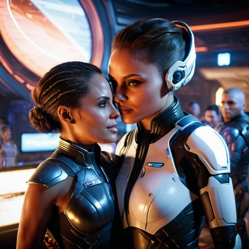 valerian,symetra,community connection,passengers,scifi,sci fi,sci-fi,sci - fi,mother and daughter,star ship,science fiction,andromeda,cg artwork,officers,science-fiction,futuristic,shepard,girlfriends,mom and daughter,infiltrator,Photography,General,Sci-Fi