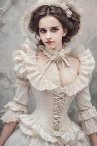 victorian lady,victorian style,porcelain dolls,white lady,porcelain doll,bridal clothing,white rose snow queen,female doll,vintage doll,victorian fashion,frilly,overskirt,pale,the victorian era,doll dress,baroque angel,bodice,crinoline,ball gown,joint dolls,Photography,Realistic