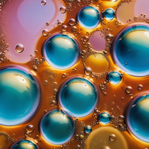 oil in water,liquid bubble,water droplets,soap bubbles,air bubbles,waterdrops,surface tension,water drops,droplets of water,soap bubble,inflates soap bubbles,oil drop,small bubbles,liquids,droplets,dew droplets,colorful water,drops of water,water droplet,oil discharge,Photography,General,Realistic