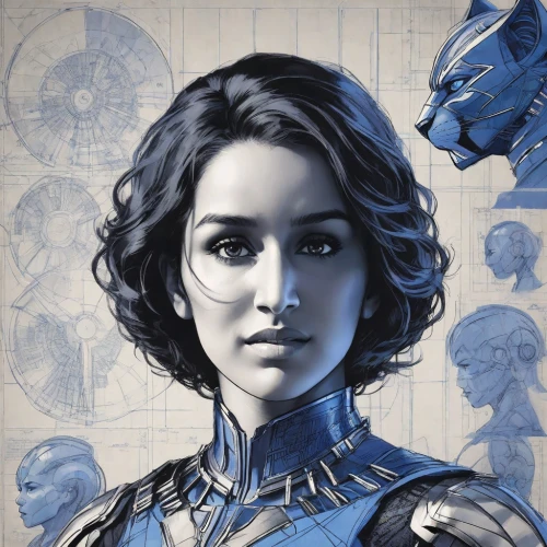 katniss,head woman,cg artwork,valerian,blueprint,sci fiction illustration,princess leia,fallout4,vanessa (butterfly),queen anne,andromeda,sapphire,mazarine blue,pixie-bob,joan of arc,blue butterfly,blue painting,illustrator,la violetta,victorian lady,Digital Art,Blueprint