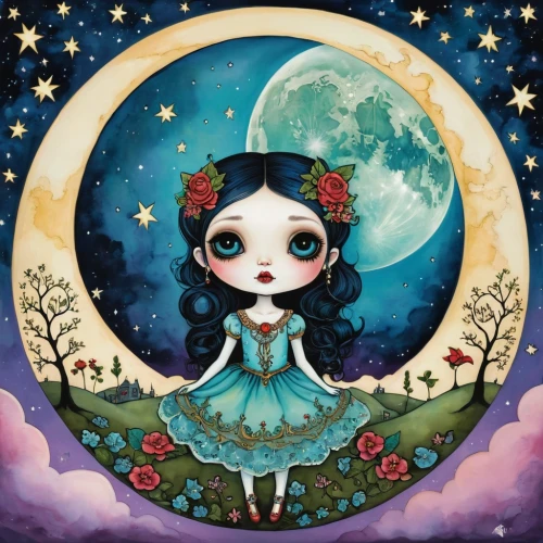 rosa 'the fairy,blue moon rose,rosa ' the fairy,moonbeam,little girl fairy,moonflower,stars and moon,moon and star background,fairy queen,fairy galaxy,garden fairy,moon and star,moon shine,the moon and the stars,celestial body,moon night,moonlit,faerie,moon phase,flower fairy,Illustration,Abstract Fantasy,Abstract Fantasy 10