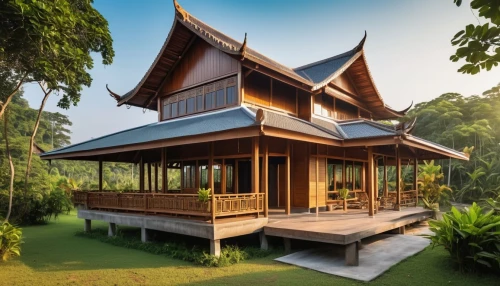 asian architecture,wooden house,stilt house,tropical house,timber house,traditional house,holiday villa,house in the forest,southeast asia,beautiful home,wooden roof,eco-construction,house insurance,ubud,tree house hotel,stilt houses,thai temple,wooden hut,bali,cambodia,Photography,General,Realistic