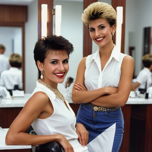 the style of the 80-ies,1980s,retro eighties,eighties,1980's,80s,businesswomen,vintage fashion,business women,bouffant,retro women,beauty icons,dental icons,cosmetology,shoulder pads,hairdressing,beauty salon,hairstylist,hairdresser,beautician,Photography,General,Realistic