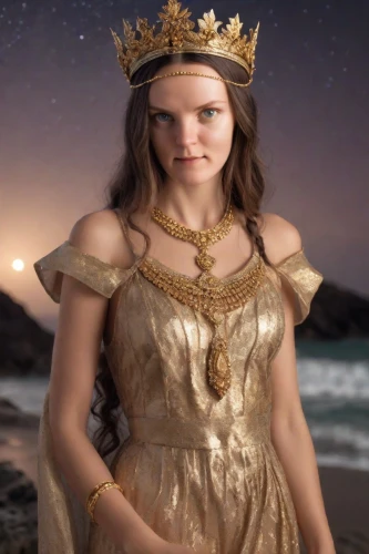 princess sofia,celtic queen,golden crown,queen of the night,digital compositing,crown render,aphrodite,cepora judith,gold crown,athena,tiara,fairy queen,mary-gold,queen crown,cybele,queen s,elaeis,fantasy woman,princess,celtic woman,Photography,Commercial