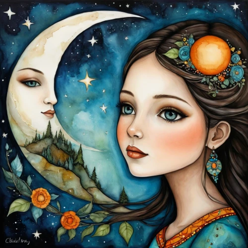 moon and star,sun and moon,moonbeam,the moon and the stars,stars and moon,moon phase,moonflower,blue moon rose,capricorn mother and child,faerie,celestial bodies,faery,mystical portrait of a girl,moon and star background,full moon day,spring equinox,lunar phases,moon shine,fairy tale icons,sun moon,Conceptual Art,Daily,Daily 34