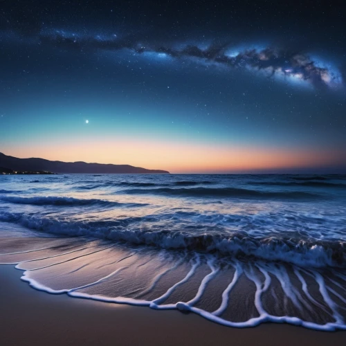 milky way,milkyway,the milky way,sea night,dark beach,astronomy,nightscape,blue planet,the endless sea,ocean waves,seascape,starry night,night sky,the mediterranean sea,the night sky,the pacific ocean,full hd wallpaper,ocean background,celestial phenomenon,blue hour,Photography,General,Realistic