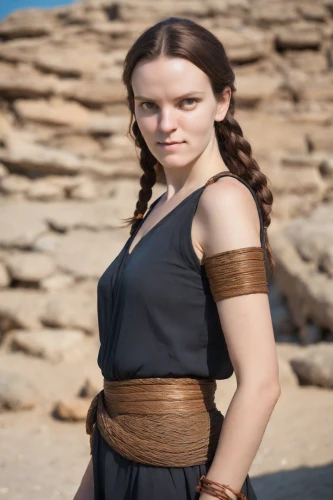 daisy jazz isobel ridley,elaeis,biblical narrative characters,qumran,female warrior,celtic queen,ancient costume,breastplate,pyrrhula,orla,princess leia,thracian,sigourney weave,game of thrones,woman of straw,neolithic,cybele,eufiliya,dead sea scroll,athene brama,Photography,Realistic