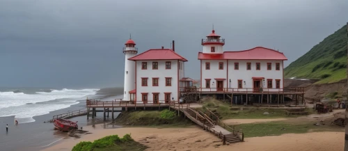 red lighthouse,battery point lighthouse,lifeguard tower,lighthouse,light house,light station,petit minou lighthouse,azenhas do mar,electric lighthouse,crisp point lighthouse,house of the sea,peru i,cape ortegal,saltburn,cliff coast,coastal protection,praia da falésia,crown engine houses,seaside resort,north of chile,Photography,General,Realistic