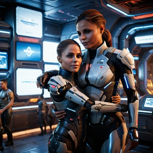 mother and daughter,valerian,passengers,symetra,infiltrator,mom and daughter,community connection,shepard,sisters,girlfriends,officers,sterntaler,companion,scifi,patrols,two girls,sci fi,pathfinders,neottia nidus-avis,andromeda,Photography,General,Sci-Fi