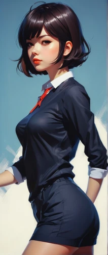 spy,fuki,anime 3d,retro girl,honmei choco,secretary,blur office background,noodle image,persona,rockabella,world digital painting,kotobukiya,ganai,spy visual,retro woman,portrait background,ren,jin deui,school skirt,anime girl,Conceptual Art,Fantasy,Fantasy 19