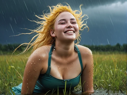wet girl,photoshop manipulation,wet,wet smartphone,rain shower,the blonde in the river,monsoon banner,spark of shower,in the rain,raindops,golden rain,girl washes the car,monsoon,photo manipulation,blonde woman,surface water sports,photoshoot with water,stormy,heavy rain,rainstorm,Conceptual Art,Fantasy,Fantasy 06