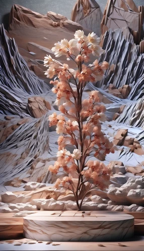 mandelbulb,deadvlei,larch forests,larch tree,trees with stitching,arid landscape,mushroom landscape,blossom tree,virtual landscape,desert coral,flowerful desert,larch trees,almond tree,ice landscape,apple mountain,brown tree,deciduous tree,desert rose,sakura tree,desert background