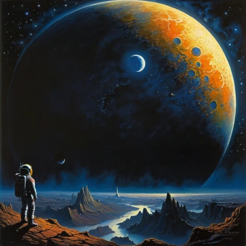 space art,lunar landscape,phase of the moon,moon valley,valley of the moon,moon phase,violinist violinist of the moon,earth rise,galilean moons,lunar,alien planet,celestial bodies,tranquility base,astronautics,herfstanemoon,moonscape,astronomy,orbiting,planet eart,exoplanet,Illustration,Realistic Fantasy,Realistic Fantasy 32