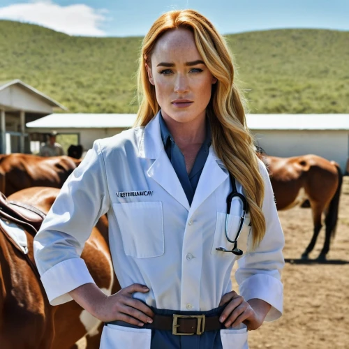 veterinarian,female doctor,veterinary,female nurse,medical sister,nurse uniform,sarah walker,lady medic,horse trainer,horse herder,nurse,white coat,horse breeding,health care workers,emergency medicine,horse-heal,doctor,equestrian,equestrianism,horse looks,Photography,General,Realistic