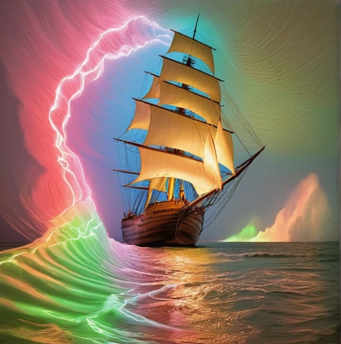 sea sailing ship,sail ship,sailing ship,sailing vessel,fantasy picture,rainbow at sea,sailing boat,galleon ship,sailing-boat,tallship,sailing ships,inflation of sail,sail boat,full-rigged ship,sailing,barquentine,three masted sailing ship,caravel,sea fantasy,pirate ship,Photography,Artistic Photography,Artistic Photography 09