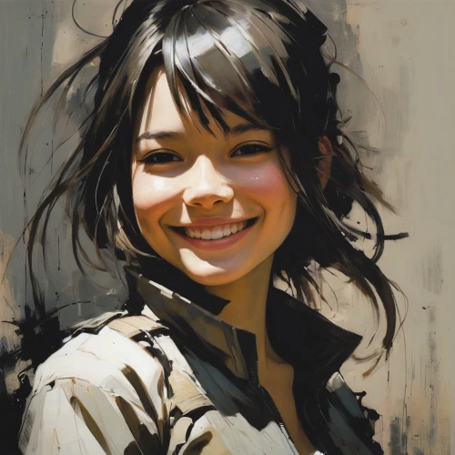 a girl's smile,vietnamese woman,asian woman,girl portrait,japanese woman,photo painting,digital painting,bjork,girl drawing,artist portrait,vector girl,oriental girl,portrait background,mulan,potrait,world digital painting,art painting,painter,painting,illustrator,Conceptual Art,Fantasy,Fantasy 10