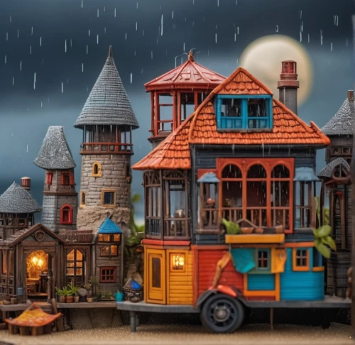 miniature house,halloween travel trailer,dolls houses,doll house,children's playhouse,wooden houses,houses clipart,building sets,crooked house,the haunted house,house trailer,mobile home,fairy tale castle,little house,haunted house,playset,3d fantasy,the gingerbread house,wooden toys,wooden railway,Photography,General,Fantasy