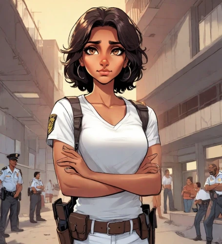 policewoman,kosmea,honmei choco,vanessa (butterfly),candela,detention,nora,main character,a uniform,girl with a gun,holding a gun,officer,kamini,cg artwork,kim,jaya,police officer,girl with gun,policeman,lady medic,Digital Art,Comic