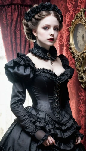 victorian lady,victorian style,victorian fashion,gothic portrait,the victorian era,gothic fashion,victorian,gothic woman,gothic dress,queen anne,elizabeth i,old elisabeth,gothic style,queen of hearts,vampire woman,vampire lady,vintage female portrait,celtic queen,doll's house,overskirt,Conceptual Art,Fantasy,Fantasy 11