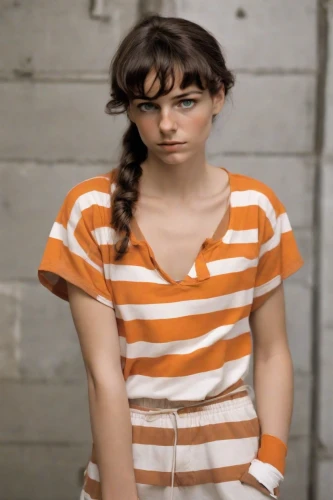 horizontal stripes,striped background,photo session in torn clothes,prisoner,lori,video scene,cotton top,depressed woman,girl in overalls,burglary,girl in t-shirt,offenses,handcuffed,pigtail,the girl in nightie,television character,clove,stripped leggings,worried girl,blue lacy,Photography,Natural