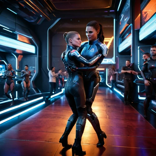 valerian,passengers,symetra,community connection,dancing couple,cg artwork,sci fi,star ship,sci-fi,sci - fi,futuristic,scifi,officers,embrace,dance club,merc,andromeda,ship releases,infiltrator,couple goal,Photography,General,Sci-Fi