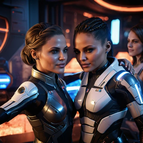 valerian,passengers,symetra,community connection,officers,girlfriends,mother and daughter,scifi,shepard,sisters,infiltrator,sci fi,sci - fi,sci-fi,mom and daughter,nova,andromeda,two girls,predators,futuristic,Photography,General,Sci-Fi