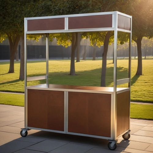 will free enclosure,vending cart,bus shelters,sales booth,street furniture,metal cabinet,beer tables,kitchen cart,kiosk,folding table,pop up gazebo,outdoor furniture,prefabricated buildings,savings box,vitrine,outdoor table,waste container,door-container,cube surface,wooden mockup,Photography,General,Realistic