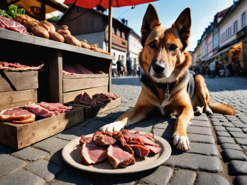 danish swedish farmdog,appenzeller sennenhund,hungarian pointing dog,schäfer dog,croatian sheepdog,alsatian,large münsterländer,bremen town musicians,liverwurst,basque shepherd dog,east-european shepherd,schweizer laufhund,czech cuisine,sibiu,thuringian sausage,small münsterländer,bavarian mountain hound,bockwurst,frankfurter würstchen,hungarian food,Photography,General,Realistic