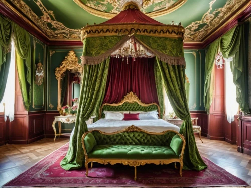 ornate room,venice italy gritti palace,four poster,four-poster,napoleon iii style,fairy tale castle sigmaringen,canopy bed,chateau margaux,rococo,hotel de cluny,boutique hotel,great room,casa fuster hotel,sleeping room,villa cortine palace,danish room,wade rooms,luxury hotel,bedroom,victorian style,Photography,General,Realistic
