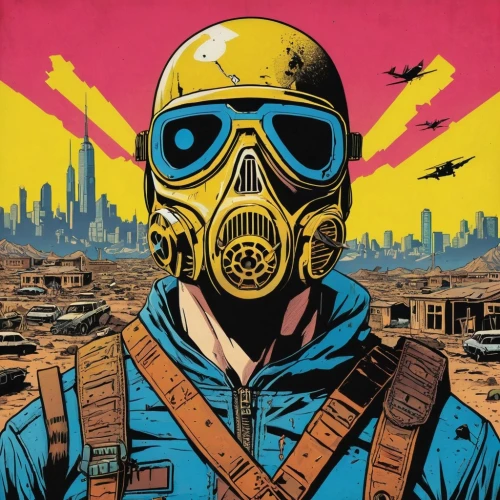 respirators,respirator,fallout,fresh fallout,wasteland,fallout4,post apocalyptic,pollution mask,radiation,erbore,the pandemic,outbreak,quarantine,atomic age,radioactivity,nuclear,apocalyptic,poison gas,gas mask,biohazard,Illustration,American Style,American Style 10