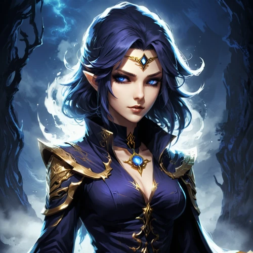 violet head elf,blue enchantress,dark elf,sorceress,fantasy portrait,elza,eufiliya,gara,venera,fae,luna,the enchantress,mezzelune,violet,jaya,elsa,fantasia,mara,caerula,libra,Conceptual Art,Fantasy,Fantasy 02
