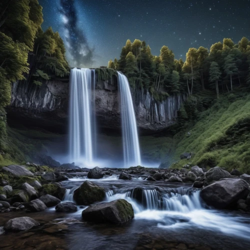 waterfalls,wasserfall,green waterfall,waterfall,brown waterfall,water fall,ilse falls,water falls,moonbow,bridal veil fall,fantasy landscape,fantasy picture,landscape background,landscape photography,bond falls,cascading,falls,a small waterfall,cascades,bow falls,Photography,General,Realistic