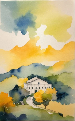 watercolor wine,home landscape,rural landscape,farm landscape,watercolor,watercolor shops,house in mountains,watercolor background,watercolor tea shop,house painting,watercolor sketch,landscape,watercolor cafe,church painting,provence,fall landscape,small landscape,watercolors,house in the mountains,provencal life,Illustration,Paper based,Paper Based 07