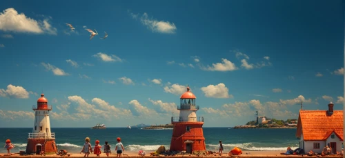 sea shore temple,red lighthouse,electric lighthouse,cuba background,maiden's tower views,lighthouse,bosphorus,thimble islands,willemstad,giglio,rust-orange,seaside resort,light house,cartagena,cozumel,murano lighthouse,minarets,sailboats,cuba beach,eastern black sea,Photography,General,Fantasy