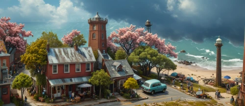 seaside resort,seaside country,fishing village,resort town,popeye village,victorian,thimble islands,aurora village,seaside view,victorian house,seaside,house of the sea,shipyard,coastal road,foreshore,coastal landscape,the waterfront,oktoberfest background,flower shop,tankerton,Photography,General,Fantasy