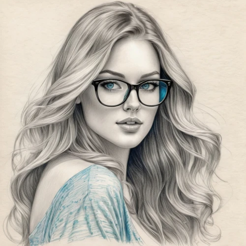 with glasses,reading glasses,glasses,lace round frames,spectacles,silver framed glasses,girl drawing,fashion vector,pencil art,eye glasses,eyeglasses,girl portrait,oval frame,color glasses,illustrator,pencil drawing,color pencil,pencil color,specs,pencil frame,Illustration,Black and White,Black and White 30