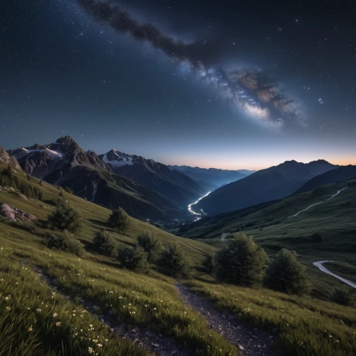 the alps,the milky way,milky way,over the alps,alps,high alps,swiss alps,landscape mountains alps,eastern switzerland,pyrenees,bernese alps,light trail,southeast switzerland,dolomites,fantasy landscape,nightscape,milkyway,astronomy,switzerland,starry night,Photography,General,Realistic