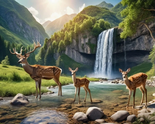 cartoon video game background,deers,european deer,deer illustration,forest animals,background view nature,fantasy picture,landscape background,deer,fawns,fallow deer group,fantasy landscape,3d background,deer in tears,pere davids deer,antelopes,elk,bucks,fallow deer,woodland animals,Photography,General,Realistic