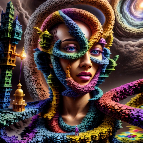 psychedelic art,fractals art,fantasy art,world digital painting,psychedelic,colorful spiral,neon body painting,fantasy portrait,bodypainting,apophysis,image manipulation,3d fantasy,sci fiction illustration,cyberspace,digiart,fantasy woman,fractalius,surrealistic,digitalart,digital artwork