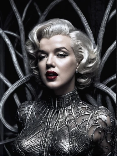 barb wire,marylyn monroe - female,madonna,birds of prey-night,widow spider,silver,femme fatale,queen of the night,marylin monroe,marilyn,chainlink,barbwire,queen cage,dita,dark angel,birds of prey,platinum,evil woman,aging icon,queen,Photography,Artistic Photography,Artistic Photography 11