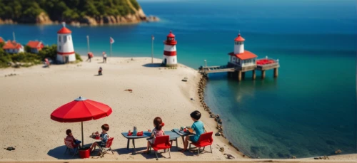 tilt shift,summer beach umbrellas,playmobil,seaside resort,red lighthouse,beach restaurant,rügen island,people on beach,beautiful beaches,brazilian beach,sopot,beautiful beach,lego background,popeye village,beach bar,travel insurance,umbrella beach,electric lighthouse,miniature figures,beach furniture,Photography,General,Realistic